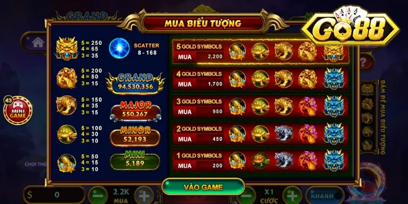 game kho báu tứ linh go88