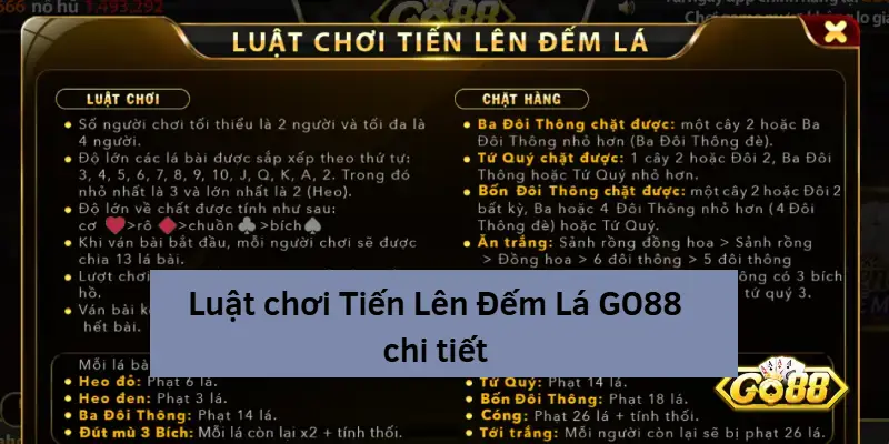 luật chơi tiến lên đếm lá go88